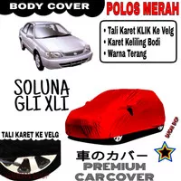 Sarung Mobil SOLUNA GLI XLI Polos MERAH Body Cover Soluna PREMIUM