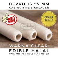 16,55 mm CLEAR - CASING SELONGSONG KULIT SOSIS KOLAGEN COLLAGEN HALAL