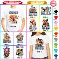 Kaos / Baju ANAK ONE PIECE 50 MOTIF (FREE TULISAN/NAMA)