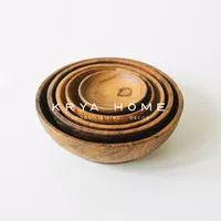 Mangkok Kayu / Wooden Bowl / NAMI Bowl Set - Natural Wooden Ware