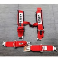 safety belt crow 4titik merah seatbelt 4 titik merah busa