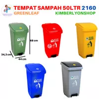 Tong sampah BIO injak 50 liter green leaf 2160