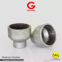 Reducer Socket Galvanis 1 1/4 inch Fitting Pipa Besi Drat Dalam