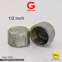 Cap Dop Galvanis 1/2 inch Fitting Pipa Besi Drat Dalam