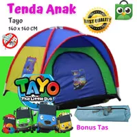 Tenda Anak Karakter Tayo Ukuran 140 x 140 cm | Tenda Camping Murah