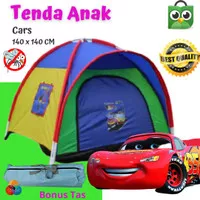Tenda Anak Karakter Cars Ukuran 140 x 140 cm | Tenda Camping Murah