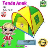 Tenda Anak Karakter LOL Ukuran 140 x 140 cm | Tenda Camping Murah