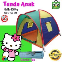 Tenda Anak Karakter Hello Kity Ukuran 140 x 140 cm Tenda Camping Murah