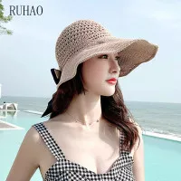 Topi Pantai Wanita Lebar Praktis Masuk Tas / Ransel Topi Fashion Korea