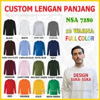 CUSTOM KAOS PRIA WANITA LENGAN PANJANG NSA LONGSLEEVE 7280 BIG SIZE