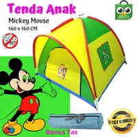 Tenda Anak Karakter Mickey mouse Ukuran 140 x 140 cm Tenda Camping