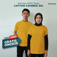 Kaos Polos Premium Nyandang - Unisex Cotton Combed 30s Kuning Mustard