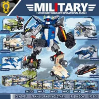 Mainan Lego Transformer Military Balok Blok Brick CLY 1017 - CLY1017A