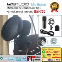 Mic boom BM700 USB original microphone condenser podcast karaoke