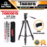 Tripod Takara VIT 234 Kamera Video - VIT234 BONUS Holder U HP + Tas