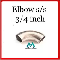 Elbow 3/4" inch ss / Keni / Lasbow / sambungan pipa Stainless Steel