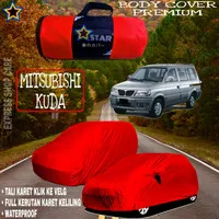 Sarung Mobil MITSUBISHI KUDA Polos MERAH Body Cover Kuda PREMIUM