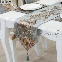 Table Runner / Bed Runner - Taplak Panjang - Luxury - 33X180Cm - Grey