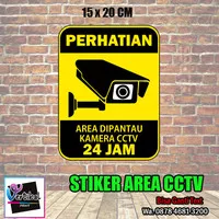 Stiker Kamera CCTV Anti Maling Sticker High Quality 15x20CM