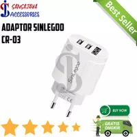 ADAPTOR SINLEGOO CR-03 2 USB 2A FAST CHARGING