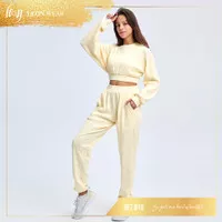 Sweat jogger women santai lazy clothes keren 4 yoga or hangout/Set b10