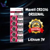 BATERAI MAXELL CR2016 ORIGINAL LITHIUM 3 VOLT / MAXELL CR 2016 - ISI 5