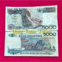 Uang kuno 5000 rupiah sasando tahun 1992