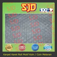 Karpet Karet Roll Motif Koin / Coin Meteran; Tebal 4 mm, Lebar 1.2 m