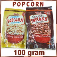 1x [satu biji] Popcorn oishi POPCORN RASA CARAMEL dan atau corn coklat