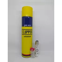 Paket gas refill + korek clipper stars + Batu Api David Ross Dispenser