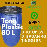 Tong Plastik / 80 Liter Drum / Kompos / Air / HDPE Tebal / Fermentasi