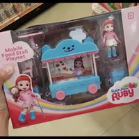 Boneka Rainbow Ruby Mobile Food Stall Playset Mainan Anak Perempuan