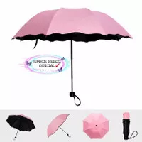 [SR] Payung Lipat 3D Magic Polos/Payung Hujan dengan Motif yang Muncul