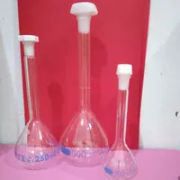 Labu Ukur 250 ML Isolab Germany. Volumetric Flask PP stopper BLUE grad