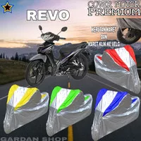 Sarung Motor REVO Silver KOMBINASI Body Cover Penutup Revo PREMIUM