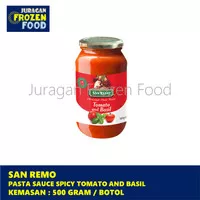 SAN REMO Pasta Sauce Spicy Tomato & Basil 500 gram sanremo saus pasta