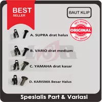 Baut Klip Bodi Motor Yamaha Baut M5 Drat Kasar Hitam Klem Honda Kleman