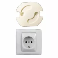 Safety Socket Plug Listrik EU Spring Style, White
