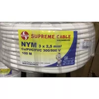 KABEL LISTRIK / KABEL SUPREME 3 X 2.5MM NYM 100 METER