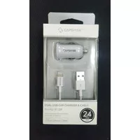 Capdase Pico K2 Dual USB Car Charger 2.4 Amp lightning Cable TKCB-B302