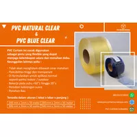 Tirai PVC / Tirai Plastik / PVC Curtain bening / blue clear