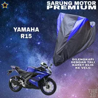 Sarung Motor YAMAHA R15 Hitam BIRU Body Cover Tutup Yamaha R15 PREMIUM