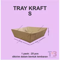 Kraft Paper Food Tray Small Brown / Tray Coklat Small / Tray Kraft