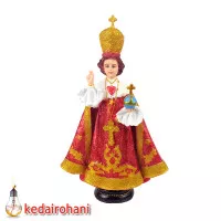 Patung Kanak Kanak Yesus 30cm Merah - Hadiah/Souvenir/Hiasan