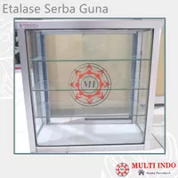 Etalase Kaca - Etalase Toko - Etalase Jualan Serba Guna 50 cm + Kunci