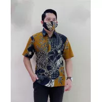 Batik Cowok Lengan Pendek Lapis Furing Hem Kemeja Batik Solo Premium