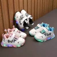 Sepatu Sneakers LED Anak Laki ZERO NEON / sepatu led anak Import