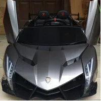 mobil mainan aki Lamborghini Veneno bodi cat Free ongkir terbatas