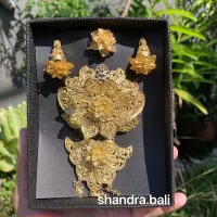 Shandra Jewelry - Set Bross Alpaka Kendari Sari Gold Bali