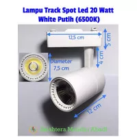 Lampu Led Track Light 20 Watt Traco Spot Rel Rail Putih 6500K Vacolux